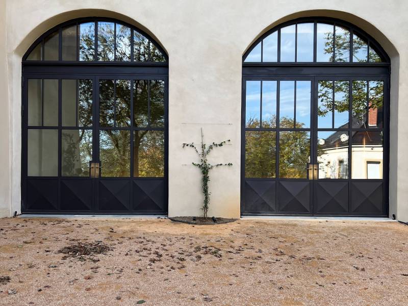 porte vitrée extérieur en profil JANSEN