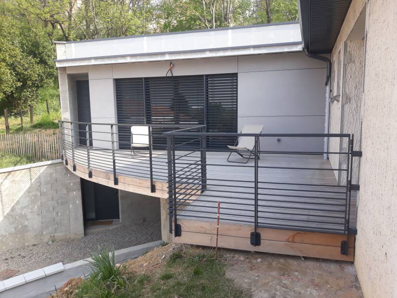 garde corps terrase metal epoxy