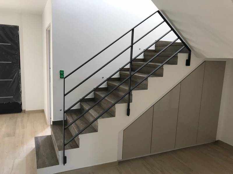 GARDE CORPS escalier acier/verre LYON METAL