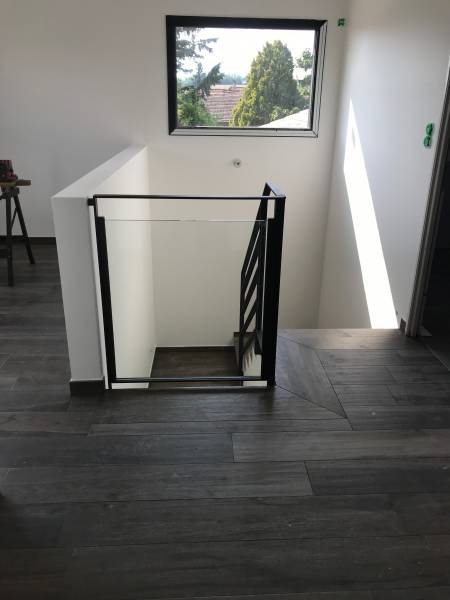 GARDE CORPS escalier acier/verre LYON METAL